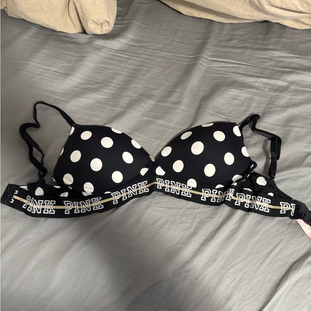 PINK Victoria's Secret Black and Pink Bra